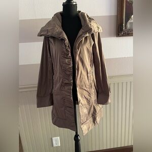 RAINFOREST Tan Trench Coat thermo water resistant raincoat size XS